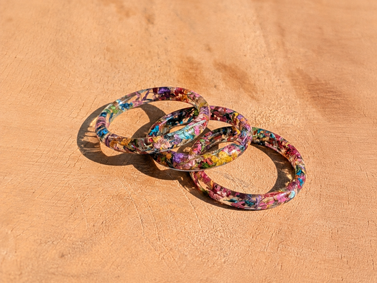 Resin ring with real flowers Unique resin jewelry by EL Creations