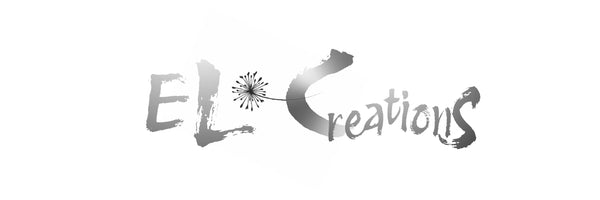 Logo of EL-Creations with decorative elements on a white background