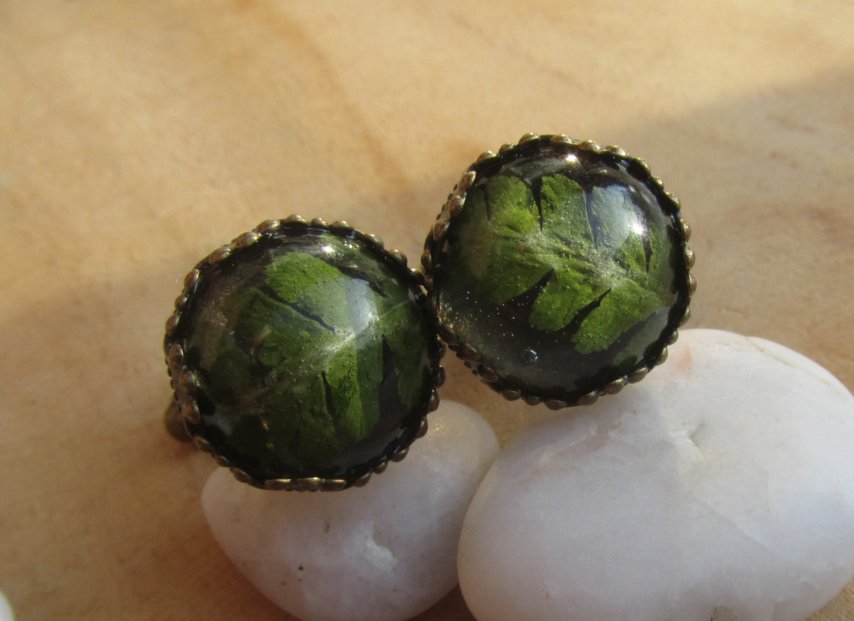 Fern Leaf Resin Cufflinks