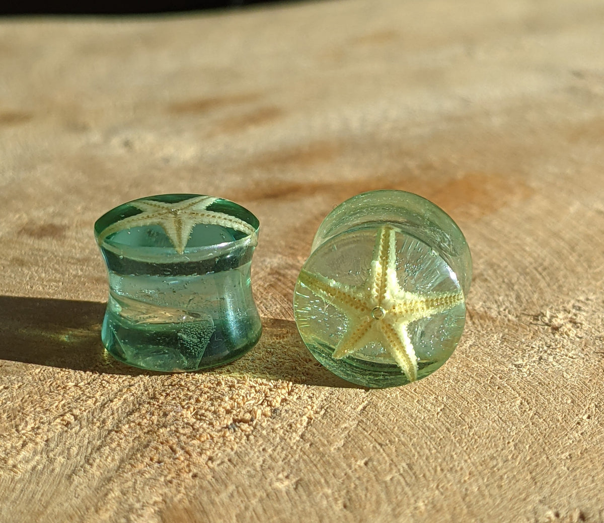 Ocean inspired resin tunnels with blue starfish - EL-Creations