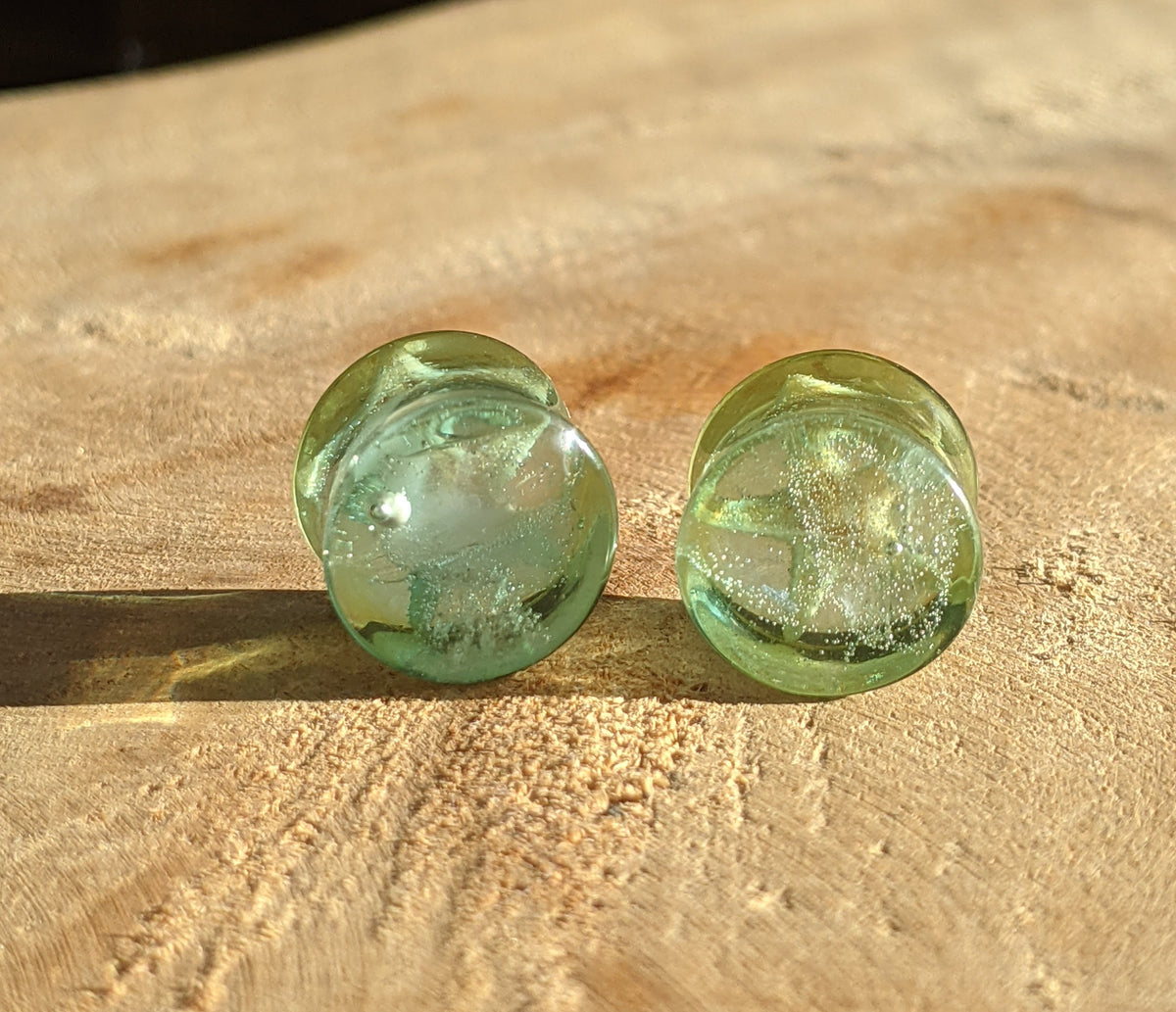 Resin ear plugs with marine inspired artwork - EL-Creations