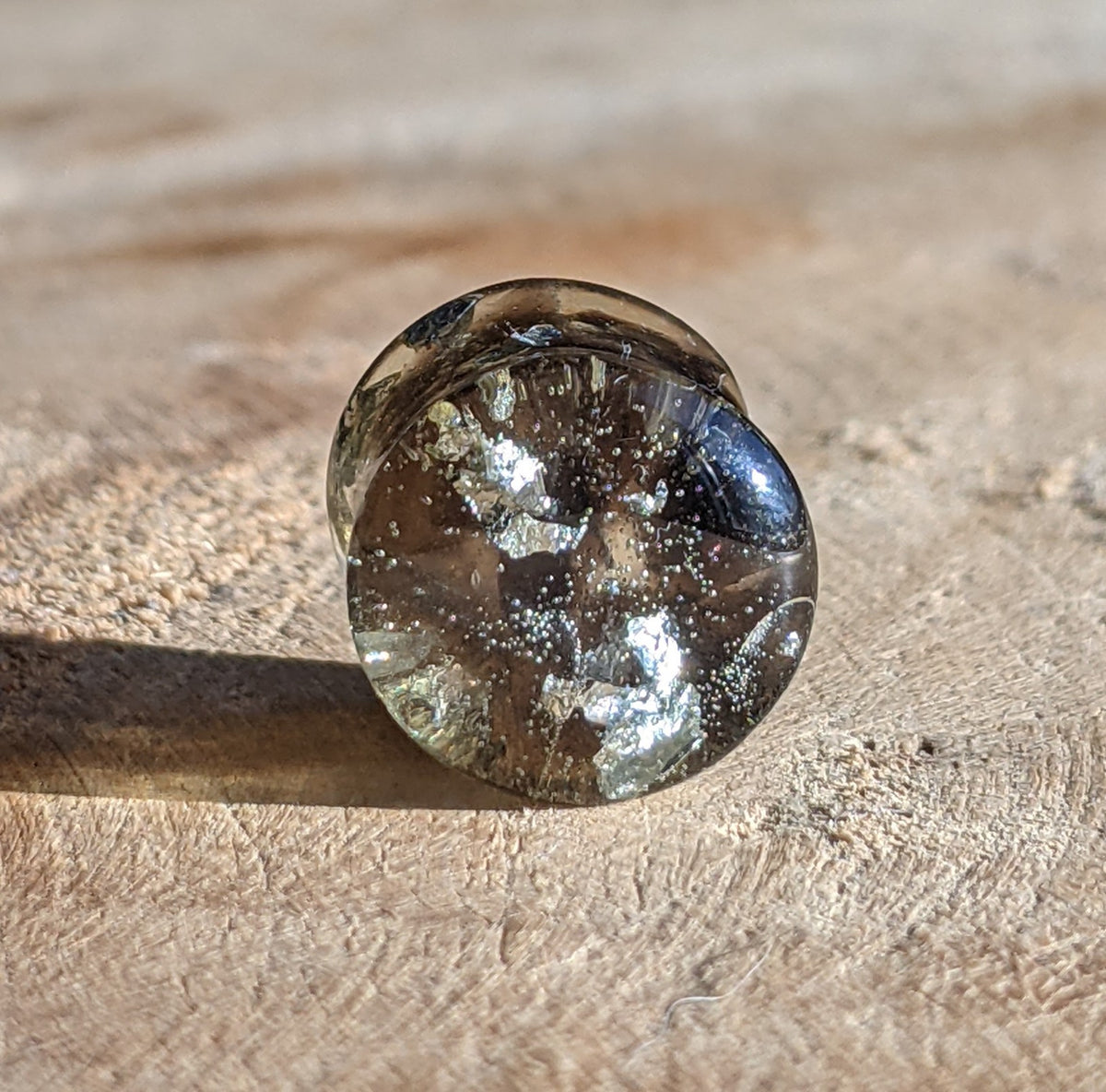 Mixed stone resin ear plugs for stretched ears handmade jewelry EL-Creations