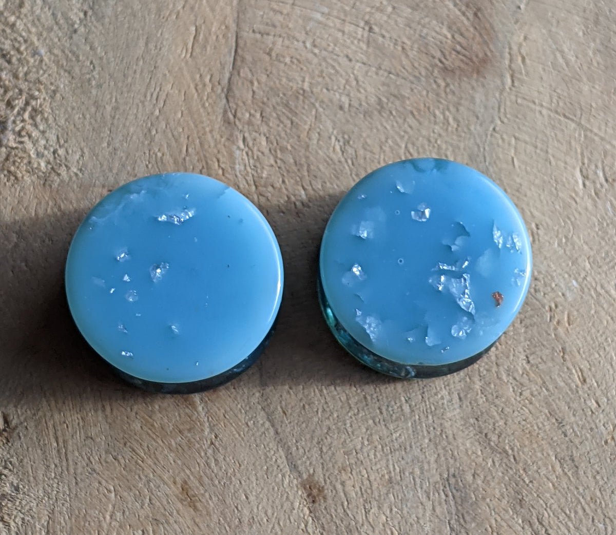 Turquoise resin ear plugs for stretched  ears EL-Creations