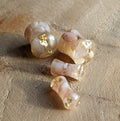 Rose quartz plug gauges, Pink quartz resin tunnels, Girl gauges