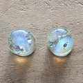 Moonstone Silver Resin Plug Earrings