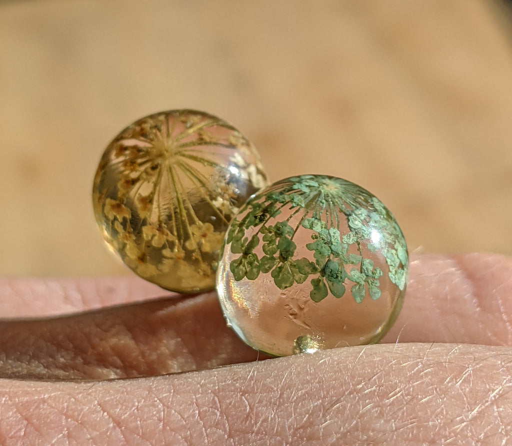 Bague fleur, bague boule de vraies fleurs, bague fleur ajustable