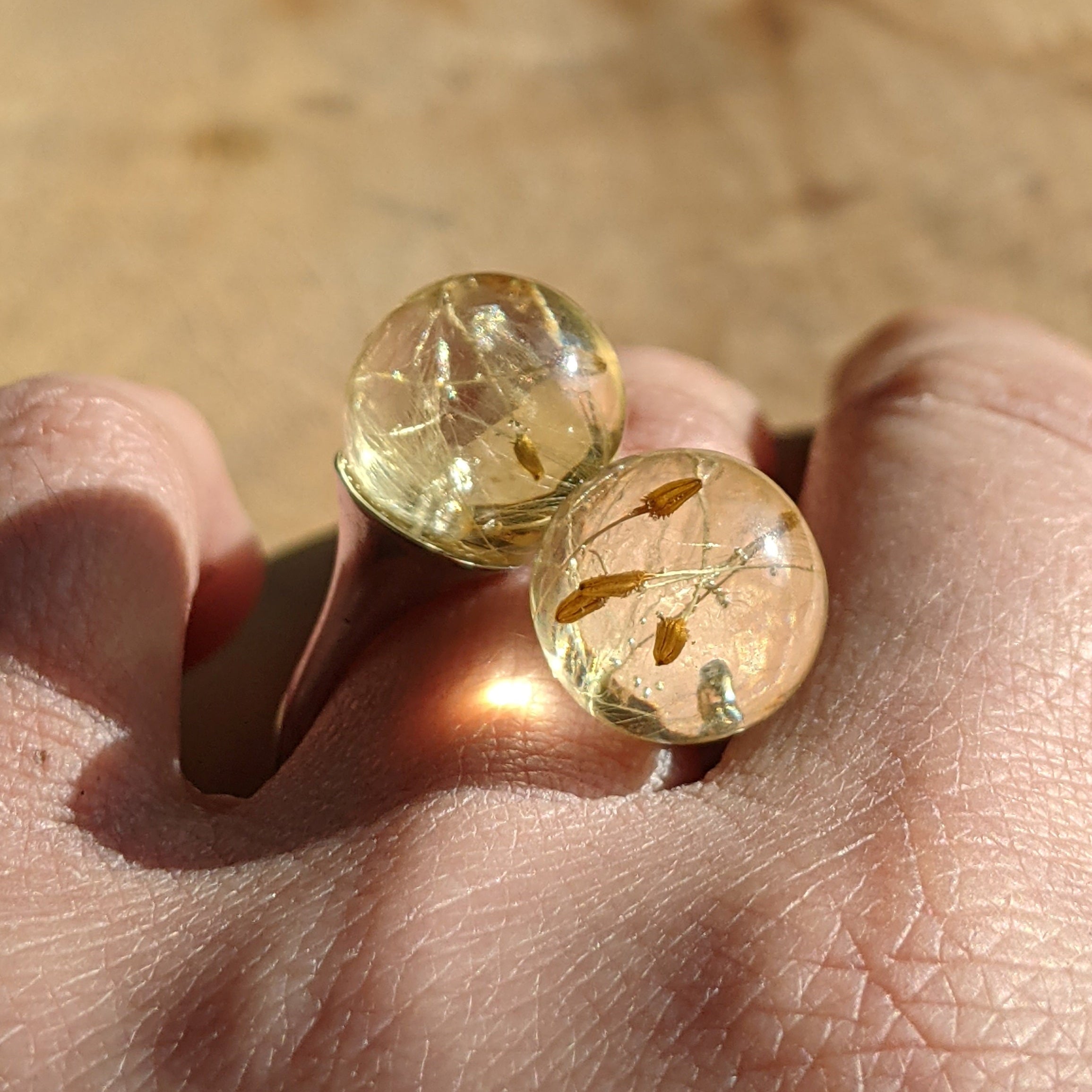 Bague pissenlit, bague fleur ajustable, bijoux pissenlit