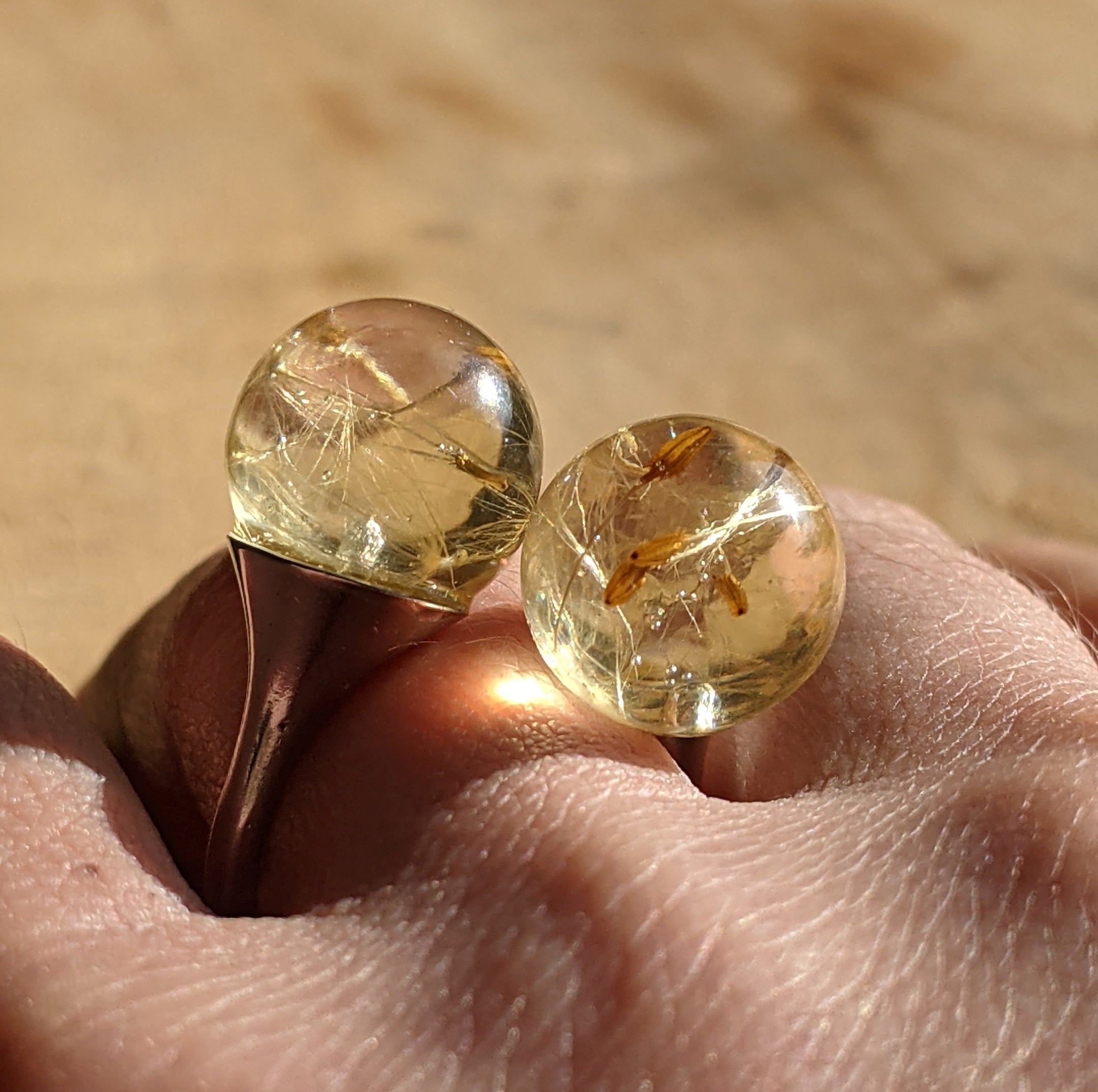 Bague pissenlit, bague fleur ajustable, bijoux pissenlit