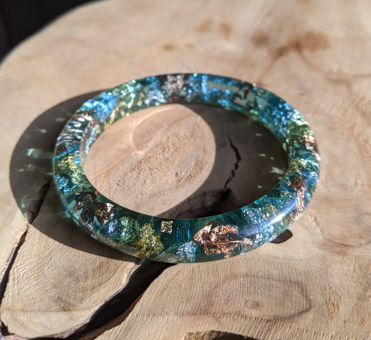 Deep blue handmade bangle inspired by the night sky – EL-Creations