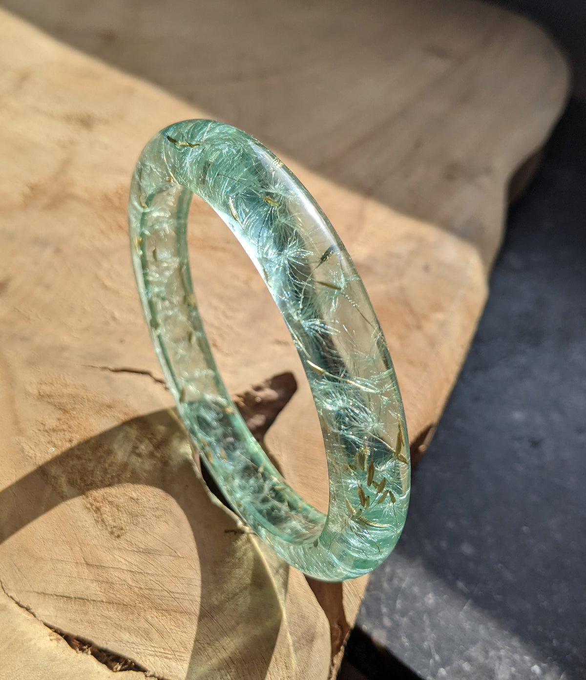 Elegant handmade dandelion seed jewelry bangle – EL-Creations