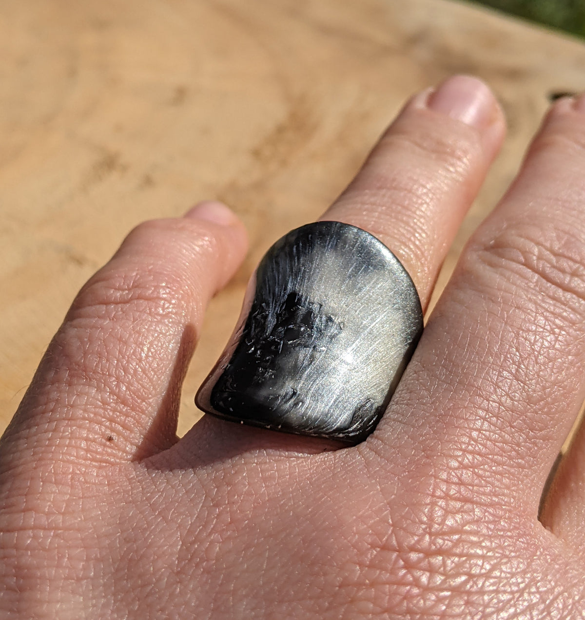 Modern Gradient Epoxy Resin Ring by EL-Creations