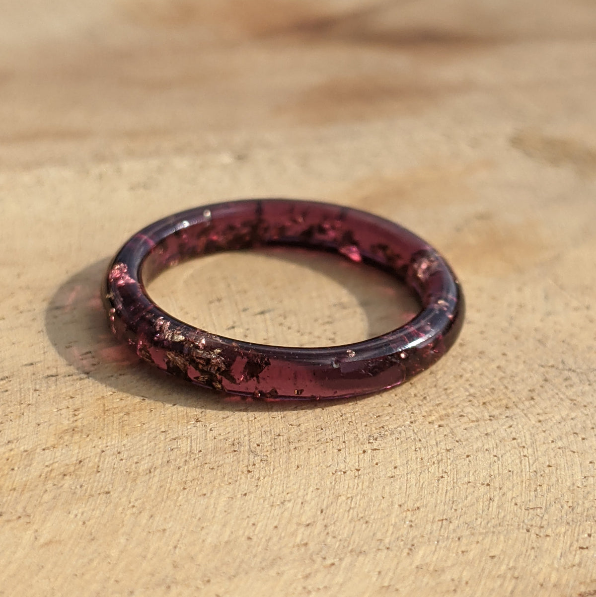 Ultra Thin Purple Stacking Resin Ring by EL-Creations
