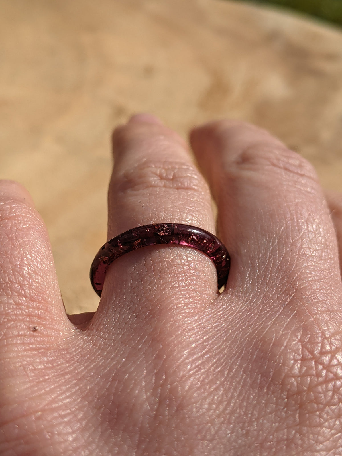 Artisan Purple Resin Stacking Ring by EL-Creations