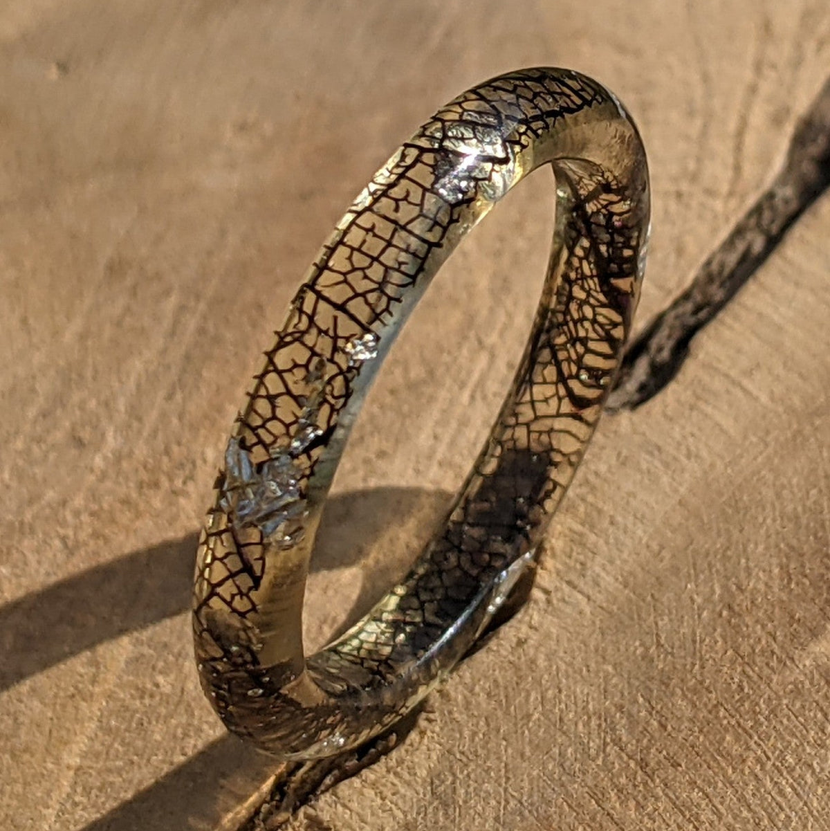 Handmade botanical skeleton leaf ring – EL-Creations