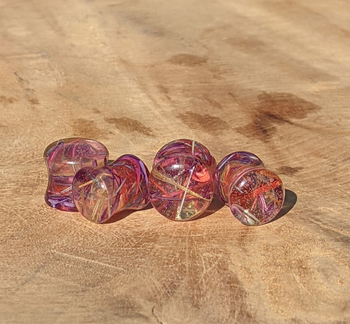 Colorful feather resin ear plugs for stretched ear piercing EL-Creations