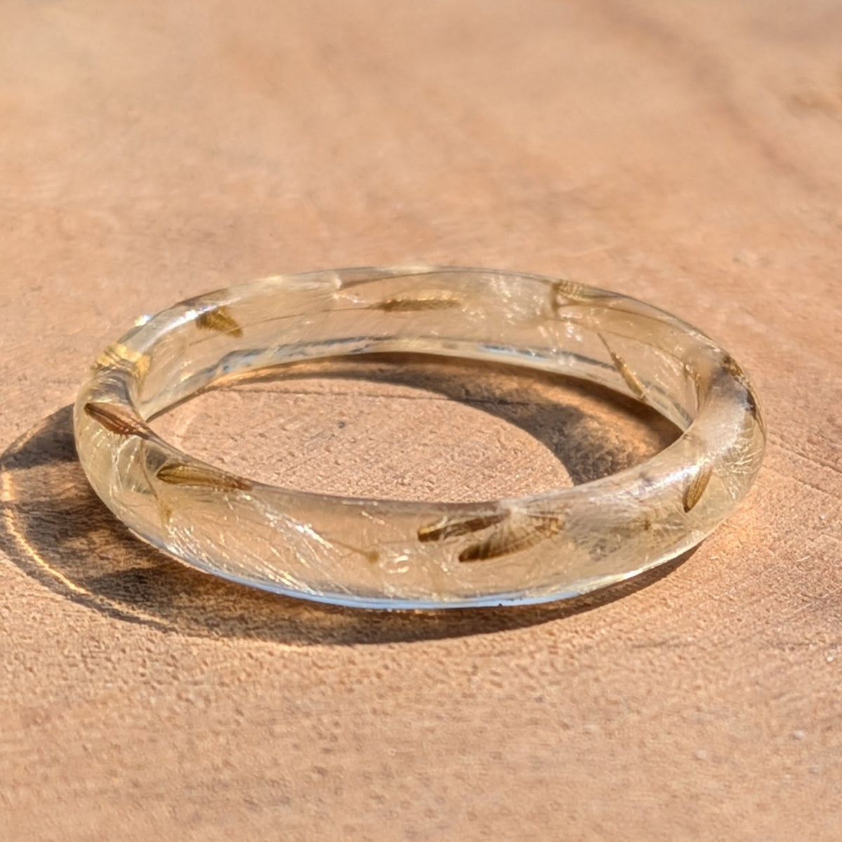 Handmade Dandelion Wish thin resin ring – EL-Creations