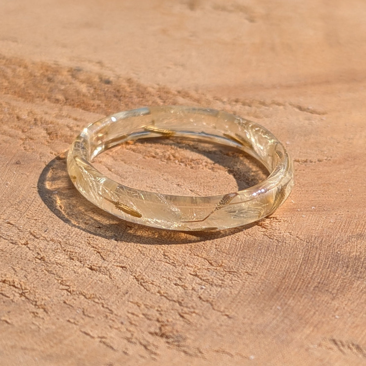 Real dandelion seed resin band ring – EL-Creations
