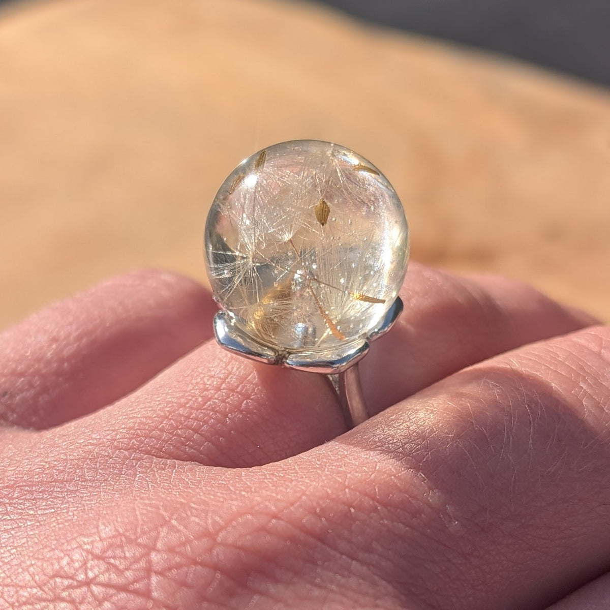Nature inspired handmade dandelion ring - botanical jewelry – EL-CreationS