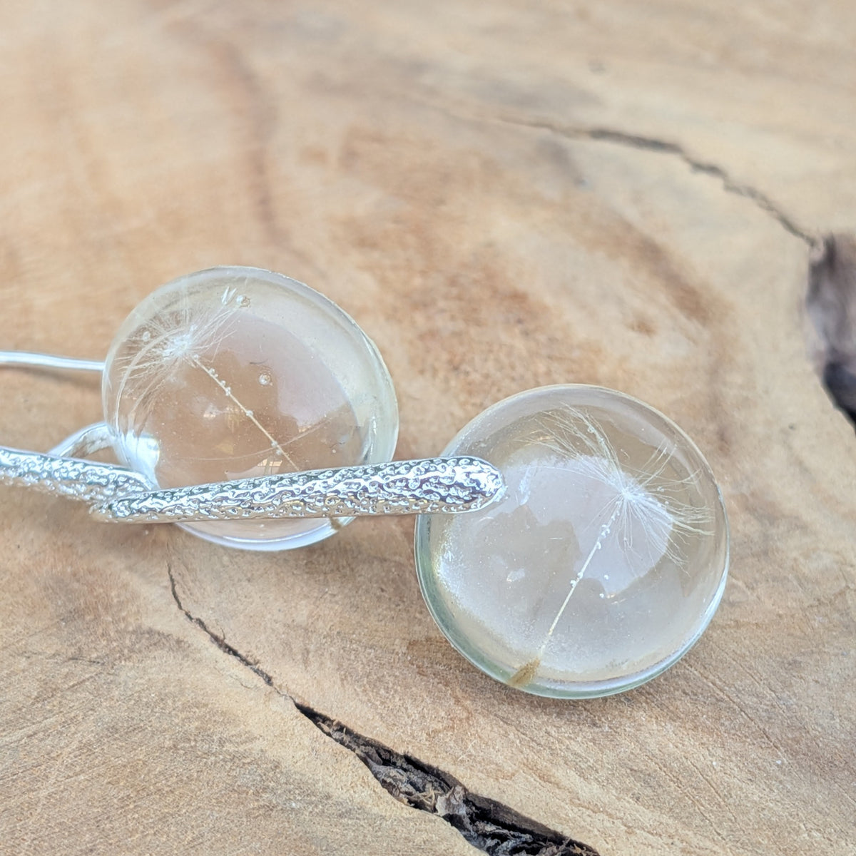 Crystal clear resin sphere earrings – EL-Creations