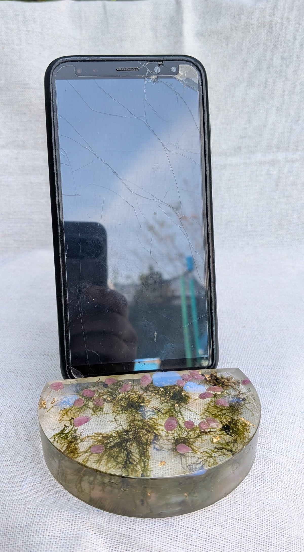 Handmade moss resin desk accessory EL-Creations