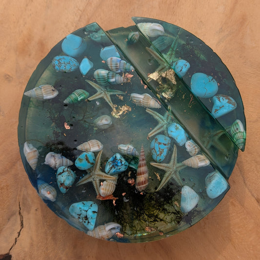 Ocean resin phone stand inspired by sea waves  EL-CreationS