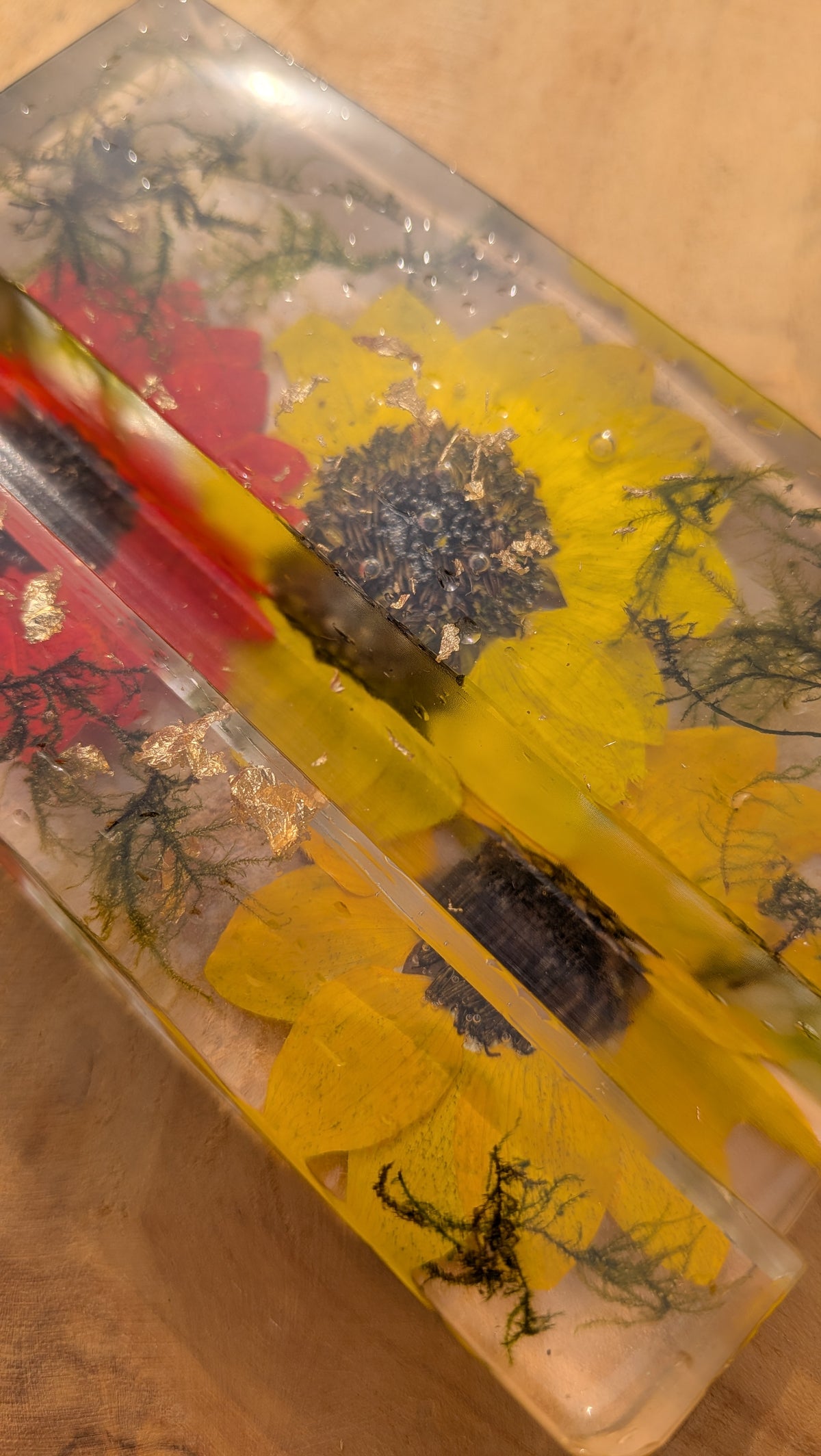 Botanical sunflower resin desk decor – EL-CreationS