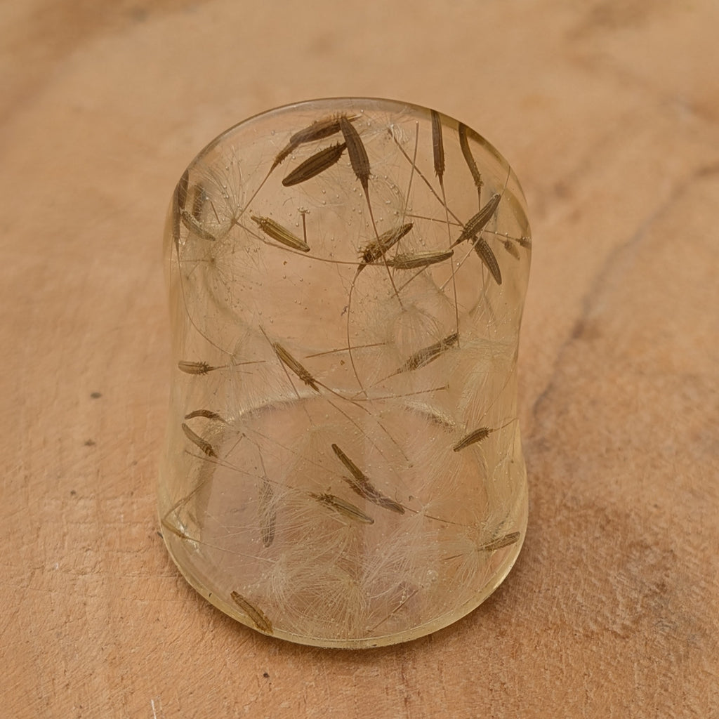 Real dandelion seed resin jewelry ring – EL-Creations