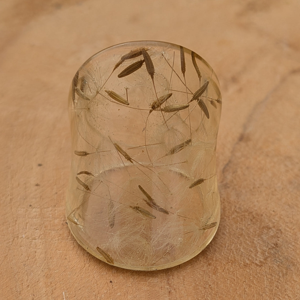 Real dandelion seed resin jewelry ring – EL-Creations