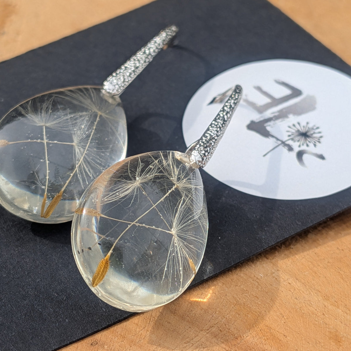 Nature inspired teardrop earrings handmade in Belgium – EL-Creations