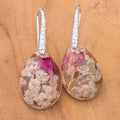 Real flower resin teardrop earrings – EL-Creations