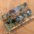 Beetle resin phone stand with preserved moss and blue stones – EL-CreationS