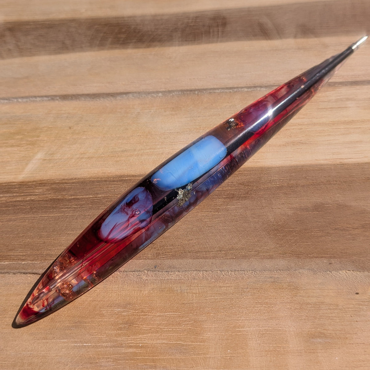 Moonstone resin pen handmade crystal writing gift EL-Creations