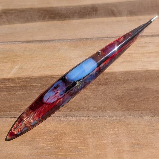 Moonstone resin pen handmade crystal writing gift EL-Creations