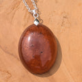Bold copper shimmer statement resin pendant close-up by EL-Creations
