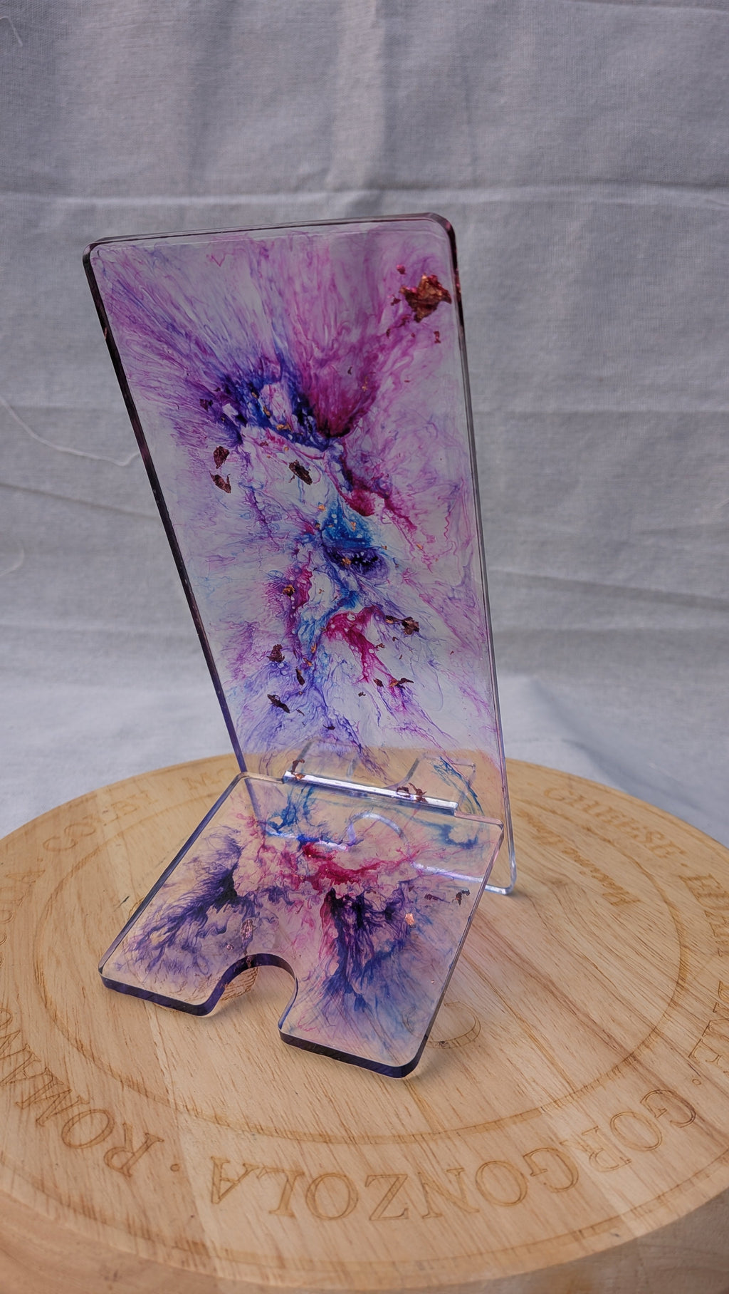 Resin Phone Stand – Purple Galaxy