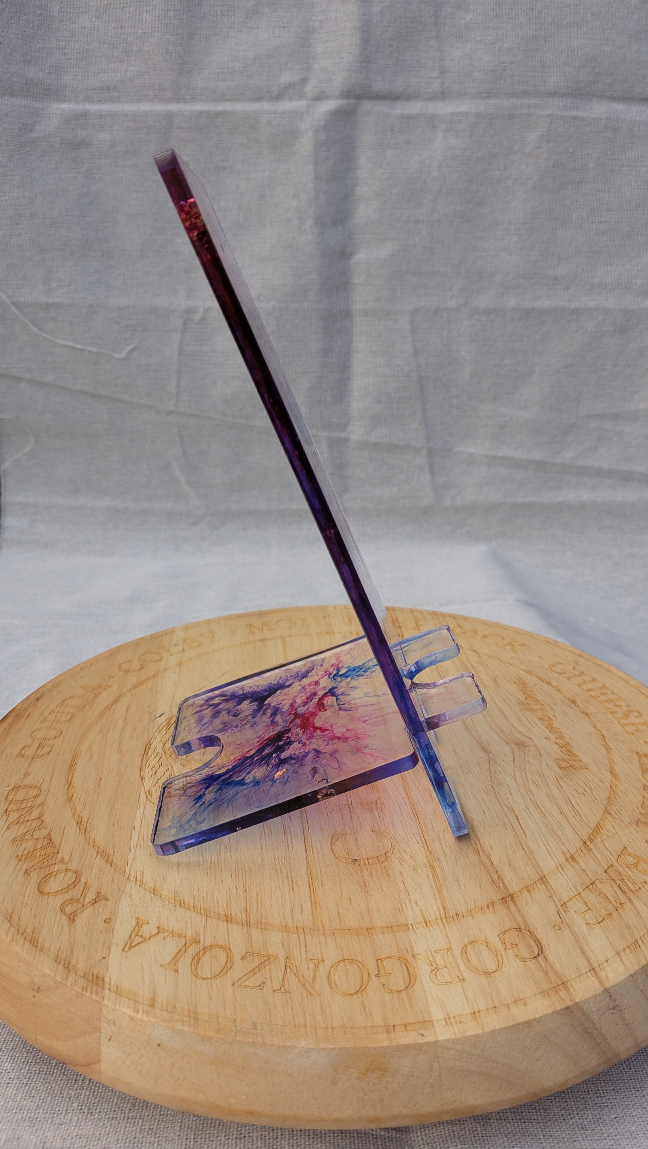 Resin Phone Stand – Purple Galaxy