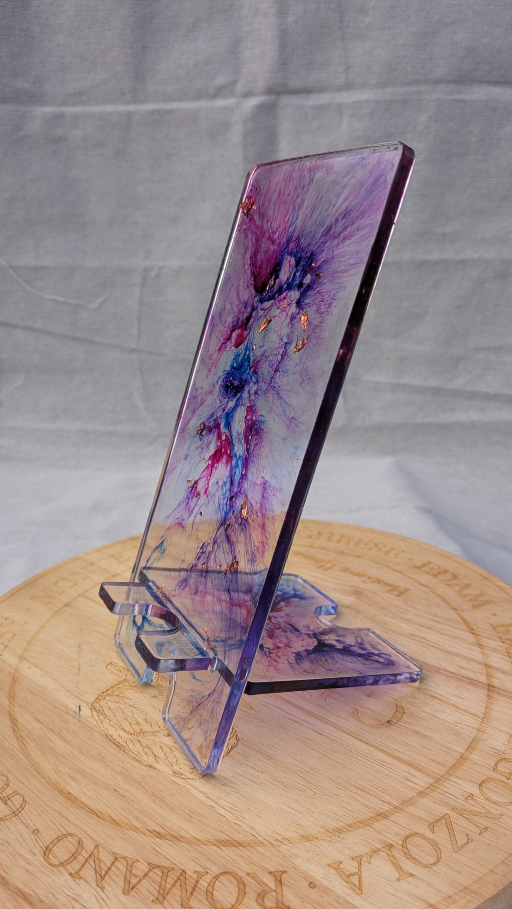 Resin Phone Stand – Purple Galaxy