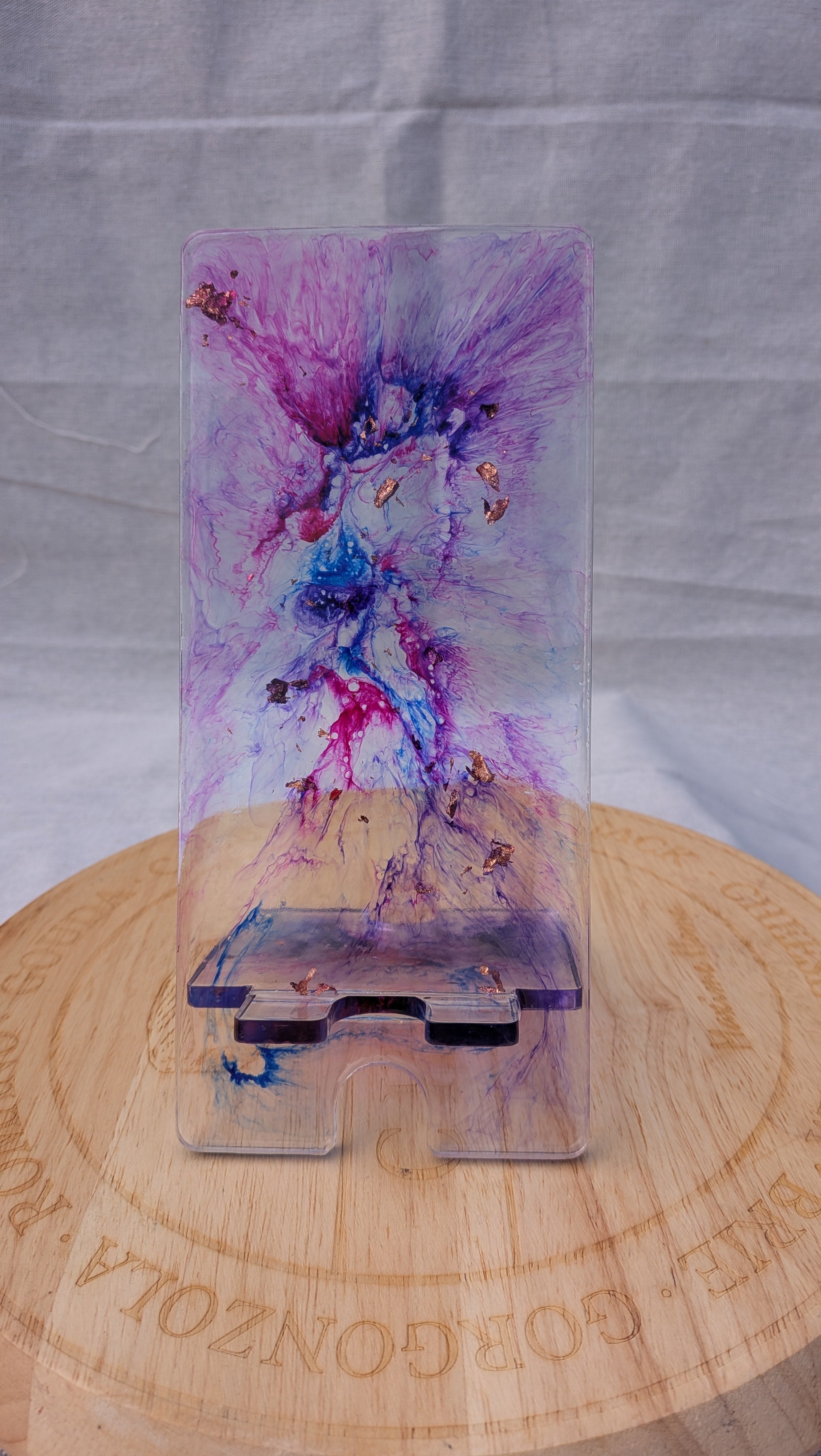 Resin Phone Stand – Purple Galaxy