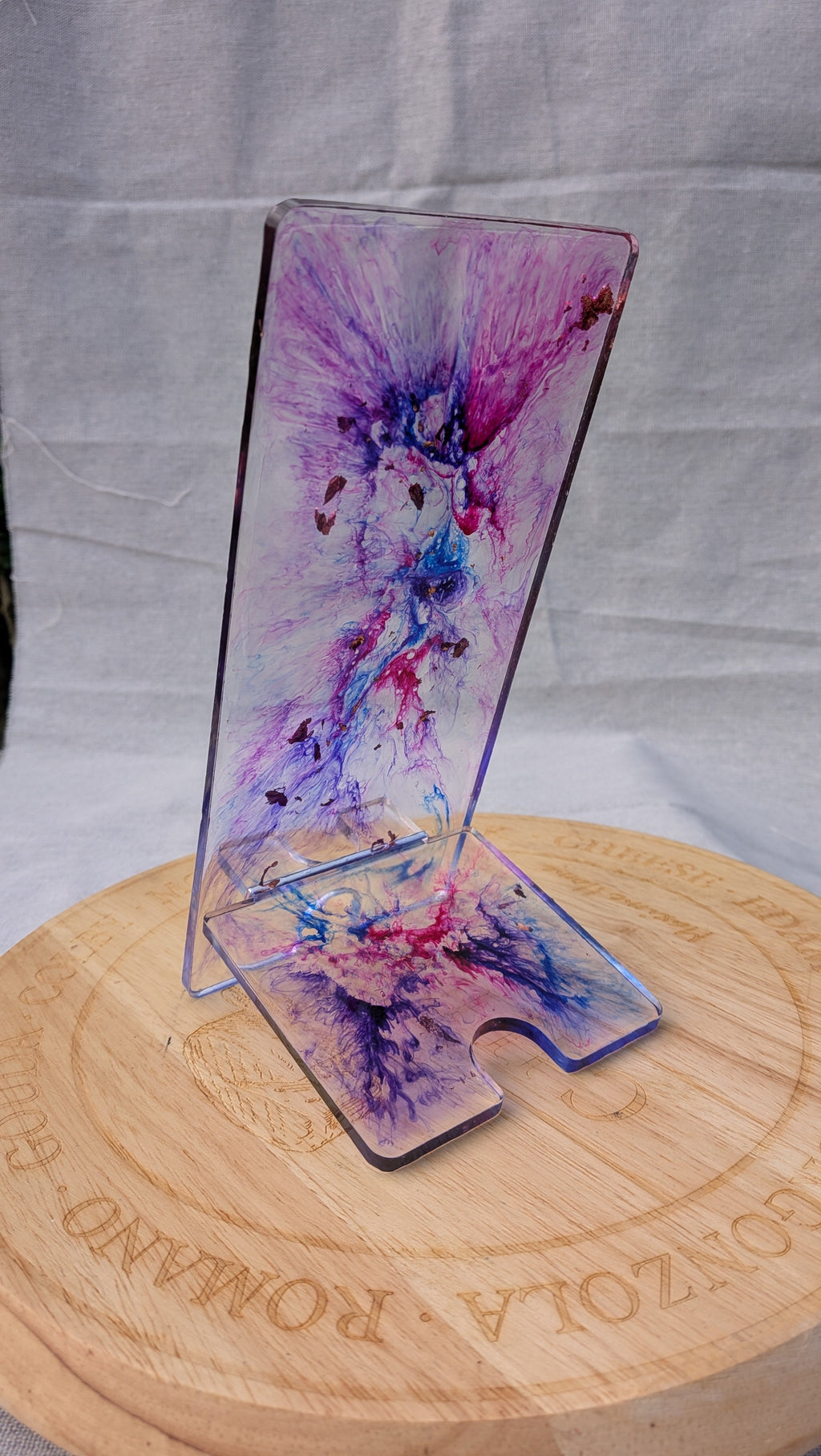 Resin Phone Stand – Purple Galaxy