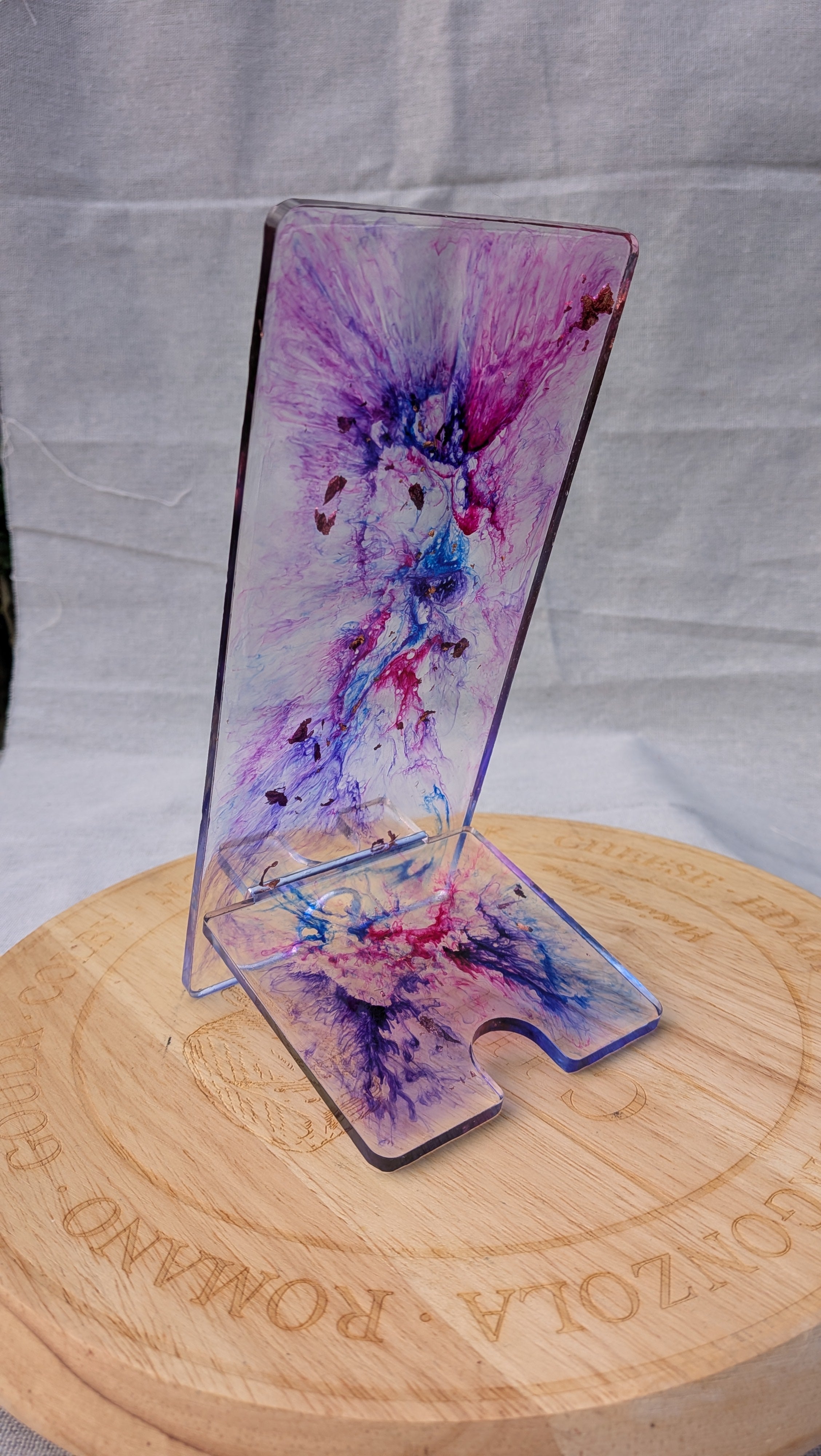 Resin Phone Stand – Purple Galaxy